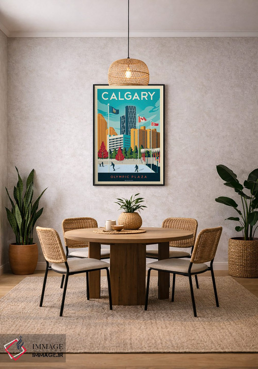 تابلو مدرن پوستر سفر کلگری آلبرتا اثر اولا هوپ تراول پوسترز - D5B