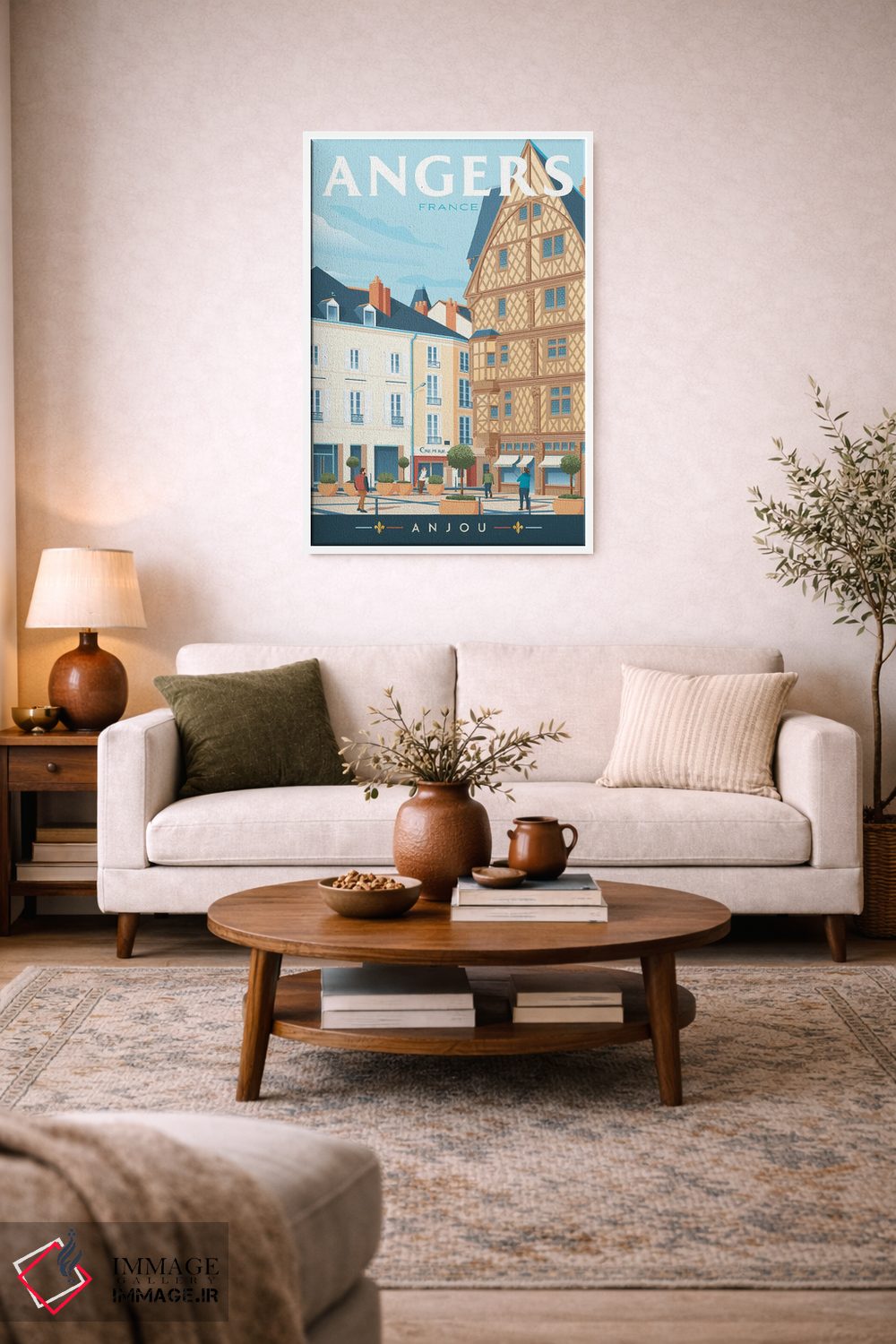 تابلو دکوراتیو تصویر سفر خانه آدم آنگر فرانسه اثر اولا هوپ تراول پوسترز - D2W