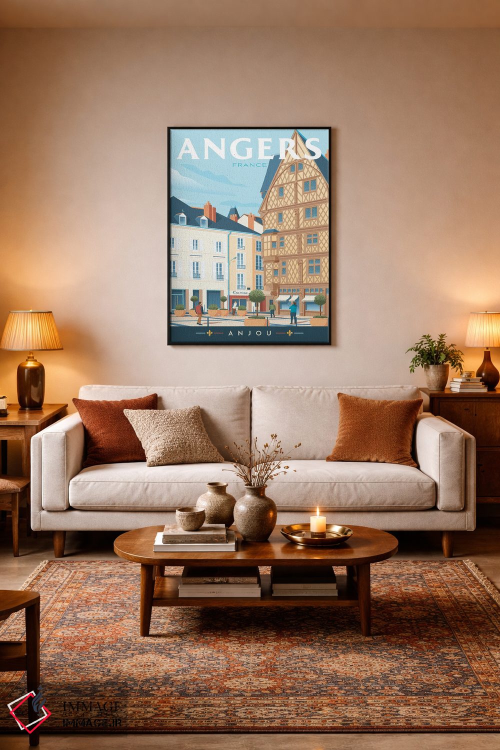 تابلو دکوراتیو تصویر سفر خانه آدم آنگر فرانسه اثر اولا هوپ تراول پوسترز - D3B