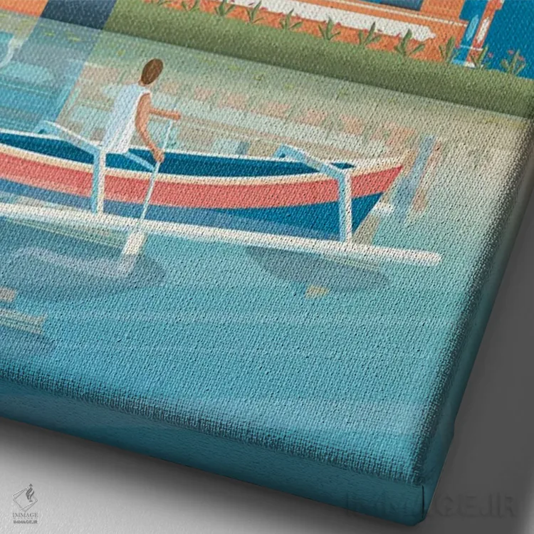 تابلو دکوراتیو تصویر سفر بالی اندونزی اثر اولا هوپ تراول پوسترز - نمای نزدیک بافت بوم