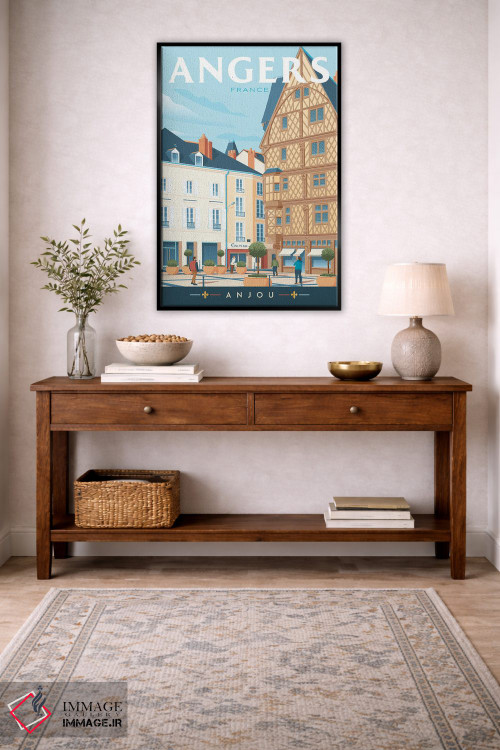 تابلو دکوراتیو تصویر سفر خانه آدم آنگر فرانسه اثر اولا هوپ تراول پوسترز - D4B
