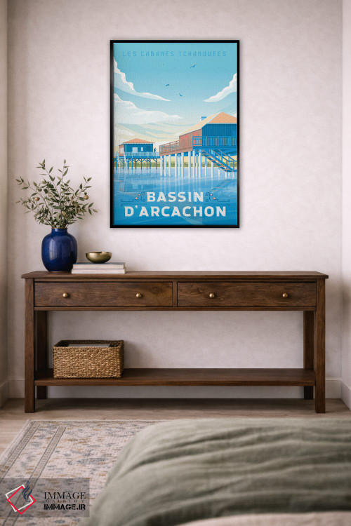 تابلو دکوراتیو تصویر سفر باسن دارکاشون کابانس چانک فرانسه اثر اولا هوپ تراول پوسترز - D3B