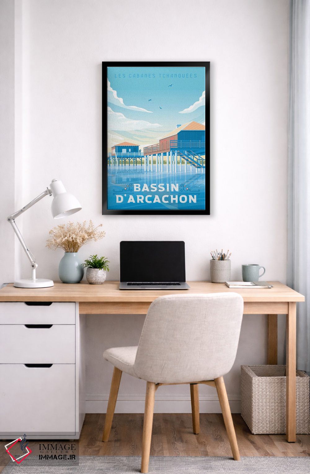 تابلو دکوراتیو تصویر سفر باسن دارکاشون کابانس چانک فرانسه اثر اولا هوپ تراول پوسترز - D6B