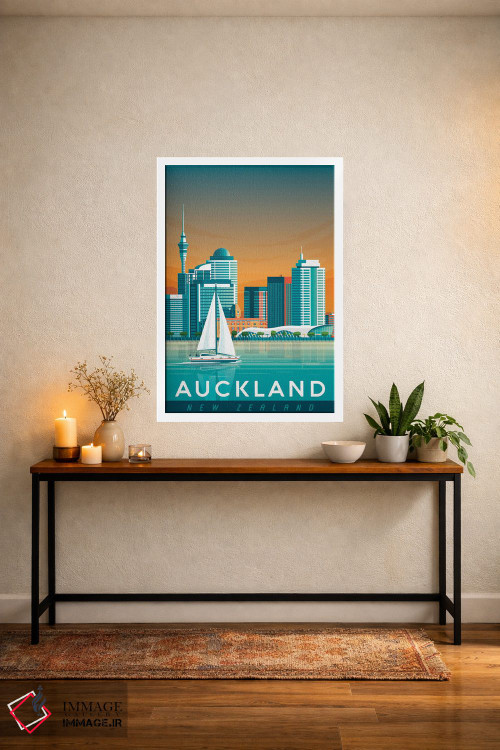 تابلو دکوراتیو تصویر سفر آوکلند نیوزیلند اثر اولا هوپ تراول پوسترز - D4W