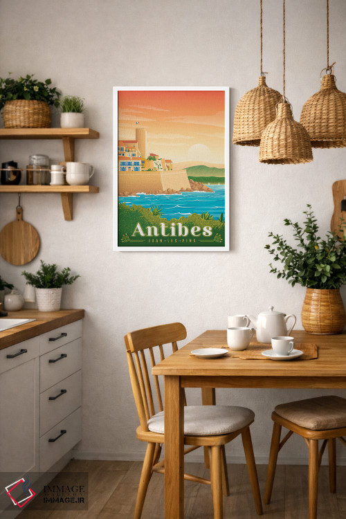 تابلو دکوراتیو تصویر سفر آنتیب ژوان له پین فرانسه اثر اولا هوپ تراول پوسترز - D2W