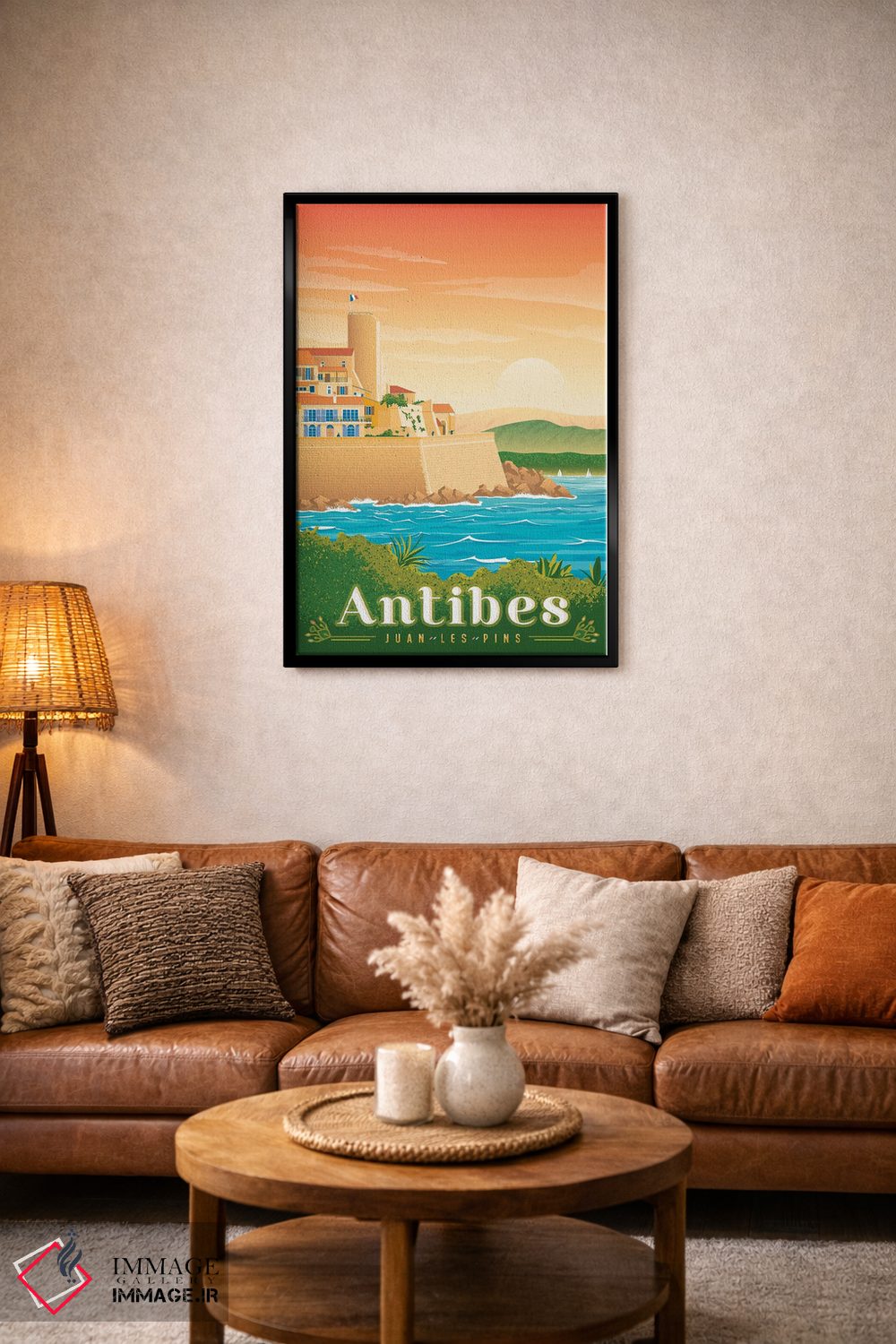 تابلو دکوراتیو تصویر سفر آنتیب ژوان له پین فرانسه اثر اولا هوپ تراول پوسترز - D3B