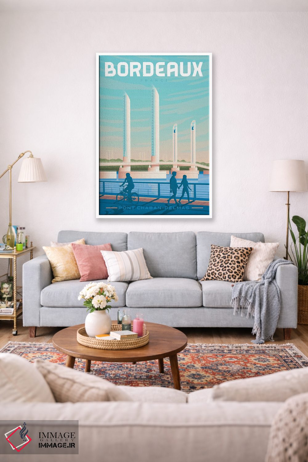 تابلو دکوراتیو تصویر سفر بوردو فرانسه اثر اولا هوپ تراول پوسترز - D1W