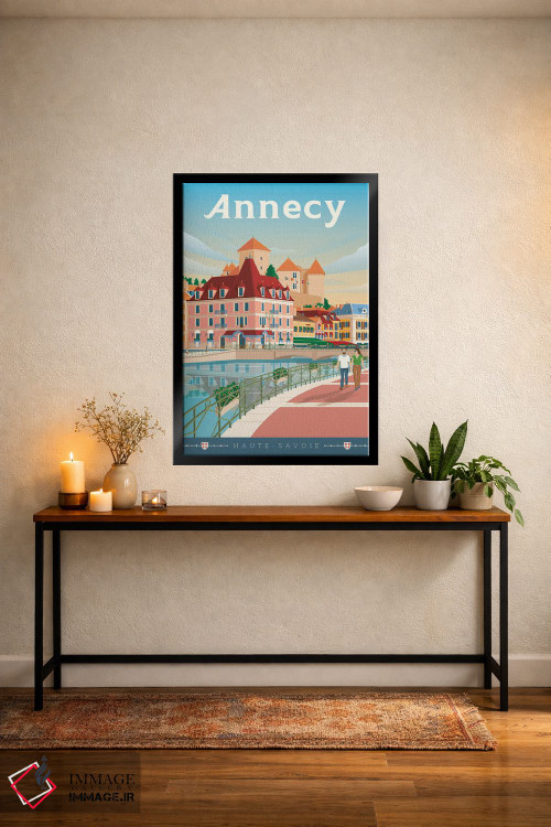 تابلو دکوراتیو تصویر سفر آنسی ساوا فرانسه اثر اولا هوپ تراول پوسترز - D5B
