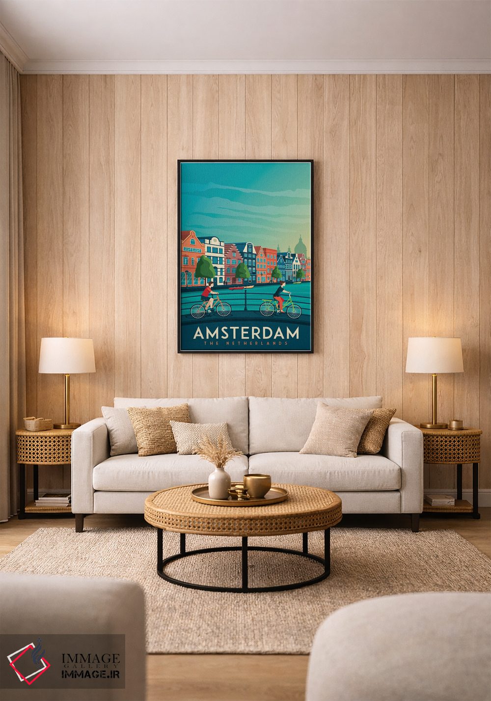 تابلو دکوراتیو تصویر سفر آمستردام هلند اثر اولا هوپ تراول پوسترز - D2B