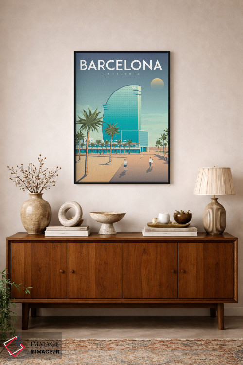 تابلو دکوراتیو تصویر سفر هتل W بارسلونا اسپانیا اثر اولا هوپ تراول پوسترز - D2B