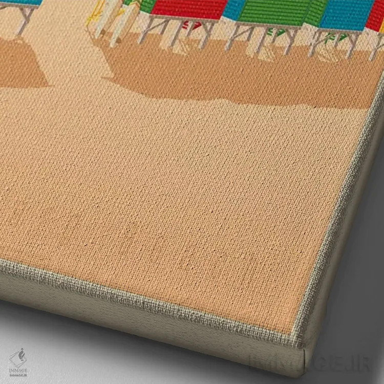 تابلو مدرن پوستر سفر کیپ تاون آفریقای جنوبی اثر اولا هوپ تراول پوسترز - نمای نزدیک بافت بوم