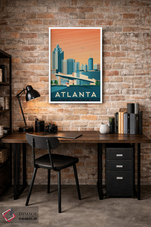 تابلو دکوراتیو تصویر سفر آتلانتا جورجیا اثر اولا هوپ تراول پوسترز - D2W