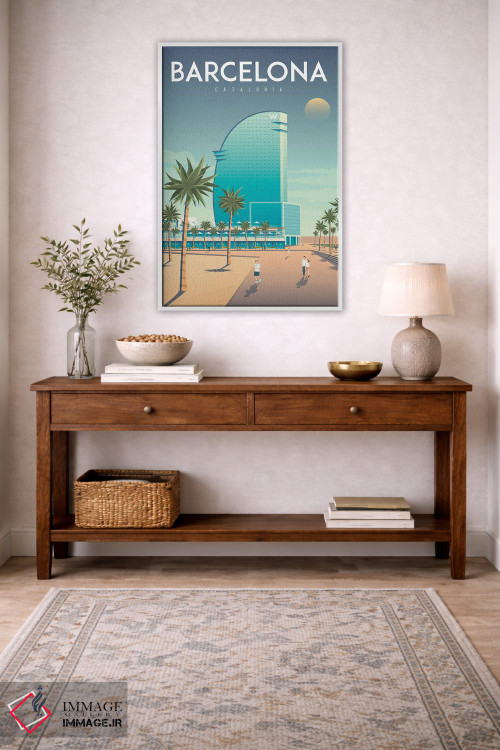 تابلو دکوراتیو تصویر سفر هتل W بارسلونا اسپانیا اثر اولا هوپ تراول پوسترز - D3W