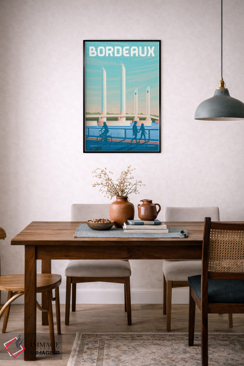 تابلو دکوراتیو تصویر سفر بوردو فرانسه اثر اولا هوپ تراول پوسترز - D5B