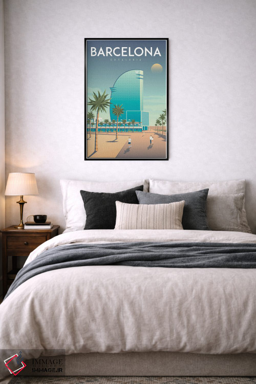 تابلو دکوراتیو تصویر سفر هتل W بارسلونا اسپانیا اثر اولا هوپ تراول پوسترز - D6B