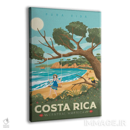 تابلو دکوراتیو تصویر سفر ساحل کاستاریکا اثر اولا هوپ تراول پوسترز - نمای پرسپکتیو محصول