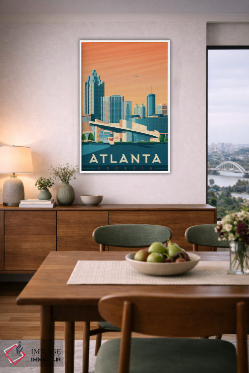 تابلو دکوراتیو تصویر سفر آتلانتا جورجیا اثر اولا هوپ تراول پوسترز - D6W