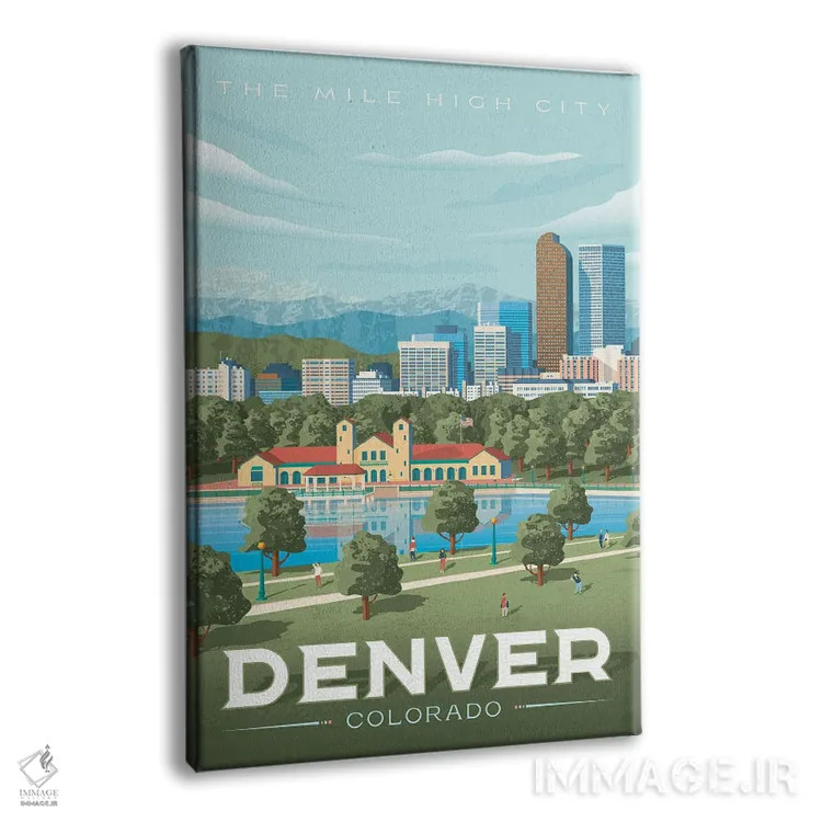 تابلو دکوراتیو تصویر سفر دنور کلرادو اثر اولا هوپ تراول پوسترز - نمای پرسپکتیو محصول