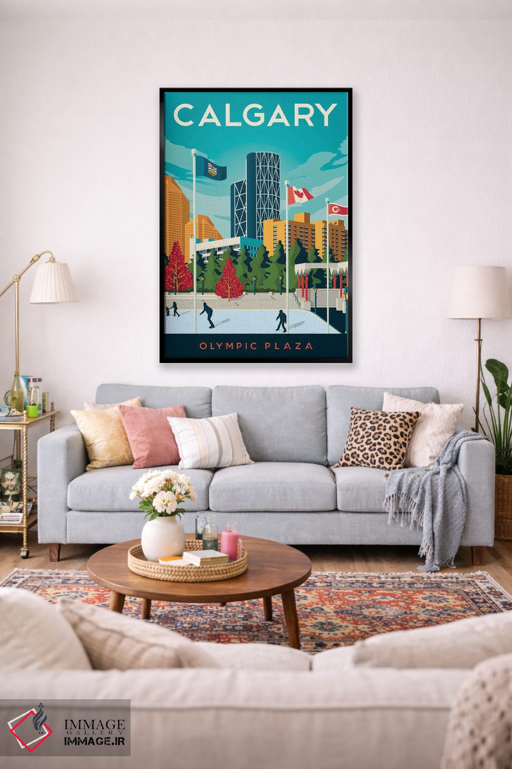 تابلو دکوراتیو تصویر سفر کلگری آلبرتا کانادا اثر اولا هوپ تراول پوسترز - D2B