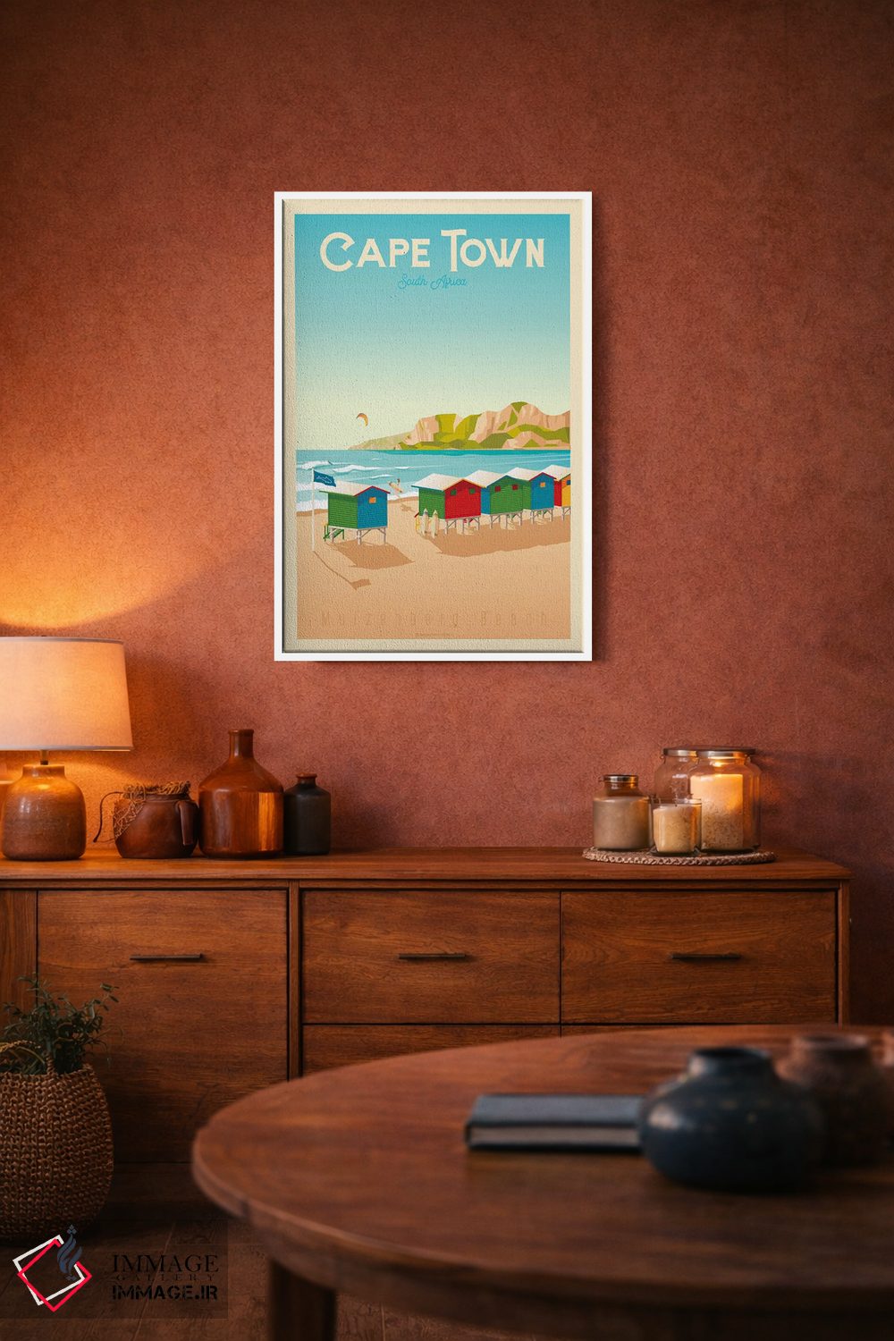 تابلو مدرن پوستر سفر کیپ تاون آفریقای جنوبی اثر اولا هوپ تراول پوسترز - D4W