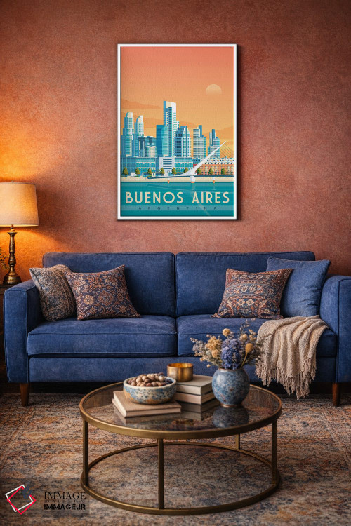 تابلو دکوراتیو تصویر سفر بوئنوس آیرس آرژانتین اثر اولا هوپ تراول پوسترز - D3W