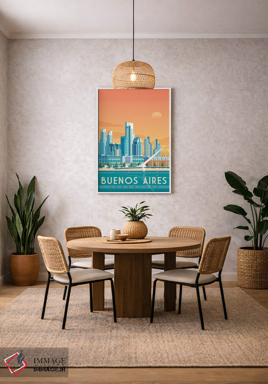 تابلو دکوراتیو تصویر سفر بوئنوس آیرس آرژانتین اثر اولا هوپ تراول پوسترز - D2W