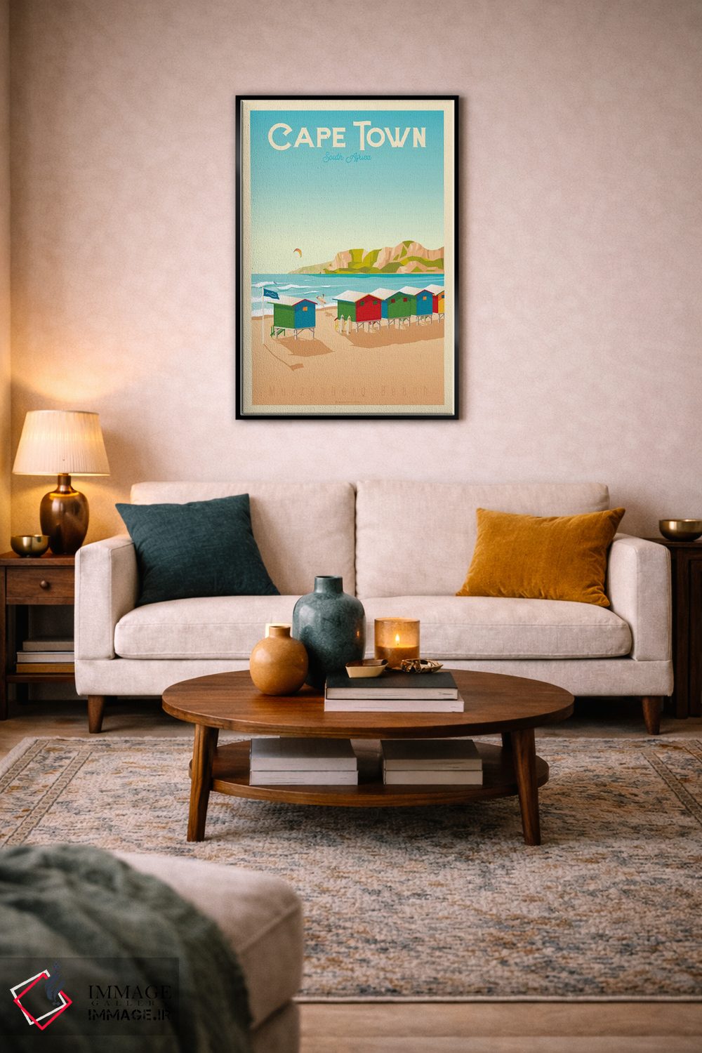 تابلو مدرن پوستر سفر کیپ تاون آفریقای جنوبی اثر اولا هوپ تراول پوسترز - D5B