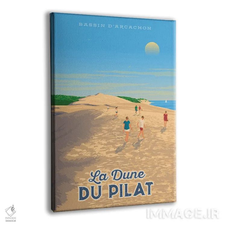 تابلو دکوراتیو تپه شنی دو پیلات فرانسه اثر اولا هوپ تراول پوسترز - نمای پرسپکتیو محصول