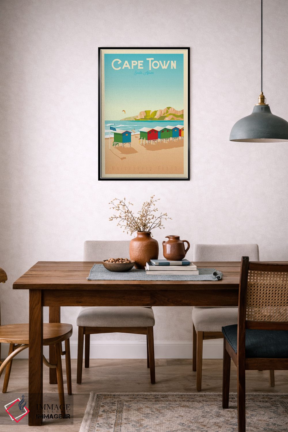 تابلو مدرن پوستر سفر کیپ تاون آفریقای جنوبی اثر اولا هوپ تراول پوسترز - D6B
