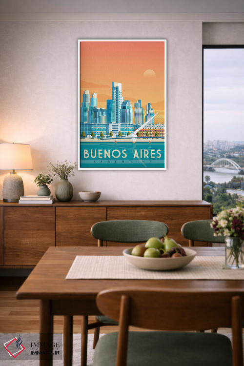 تابلو دکوراتیو تصویر سفر بوئنوس آیرس آرژانتین اثر اولا هوپ تراول پوسترز - D6W
