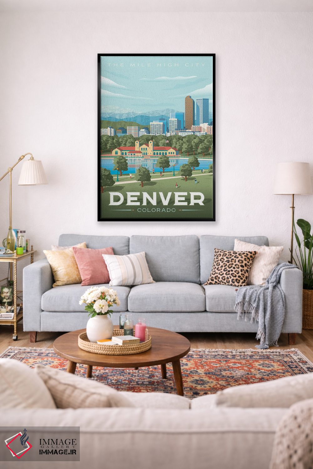 تابلو دکوراتیو تصویر سفر دنور کلرادو اثر اولا هوپ تراول پوسترز - D1B