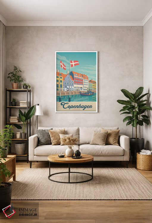 تابلو دکوراتیو تصویر سفر کپنهاگ دانمارک اثر اولا هوپ تراول پوسترز - D1W