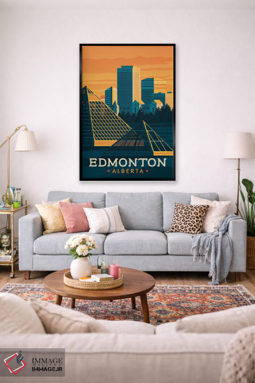 تابلو دکوراتیو ادمونتون آلبرتا کانادا اثر اولا هوپ تراول پوسترز - D1B