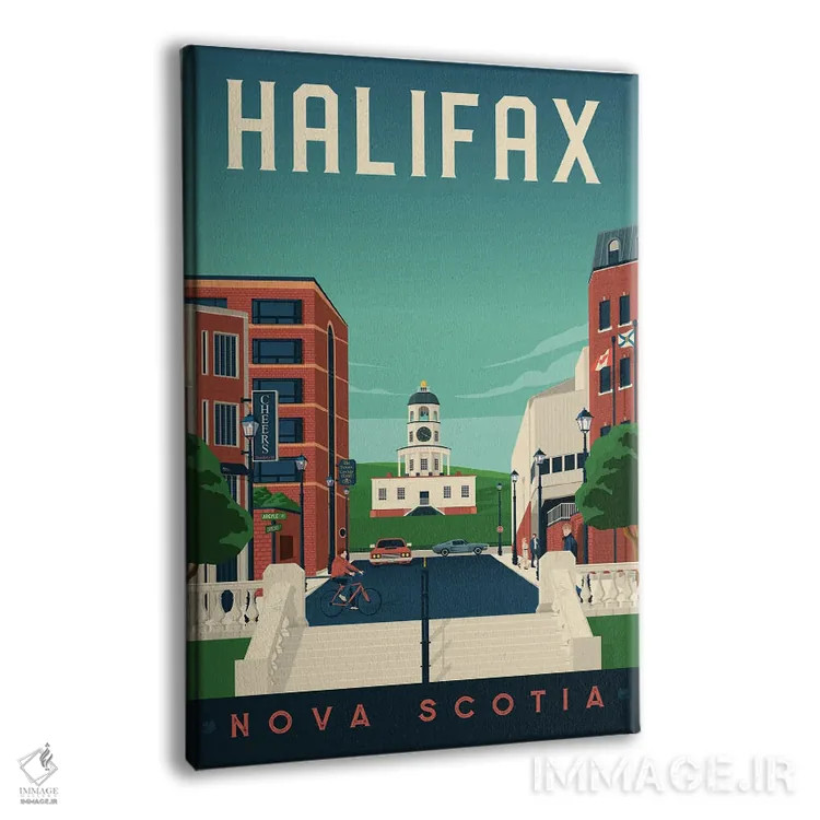 تابلو دکوراتیو هلیفاکس نوا اسکوشیا کانادا اثر اولا هوپ تراول پوسترز - نمای پرسپکتیو محصول