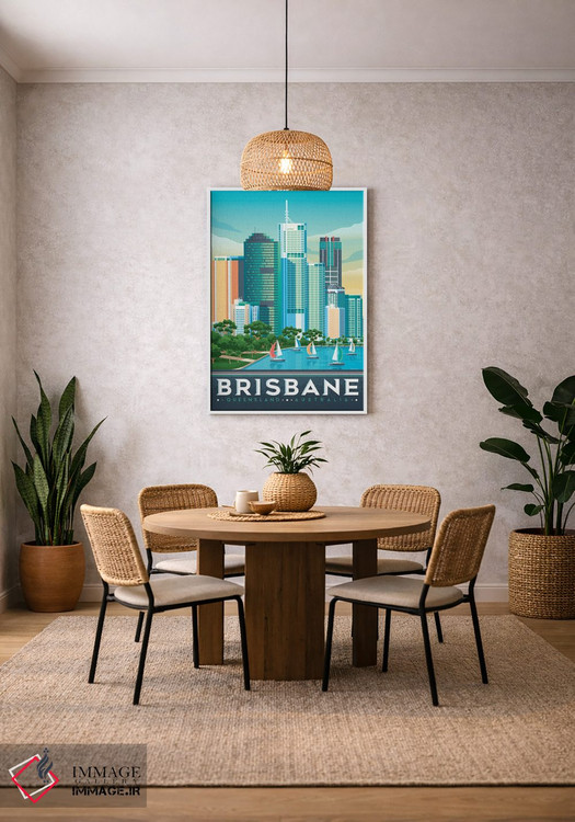 تابلو دکوراتیو تصویر سفر بریزبن استرالیا اثر اولا هوپ تراول پوسترز - D2W