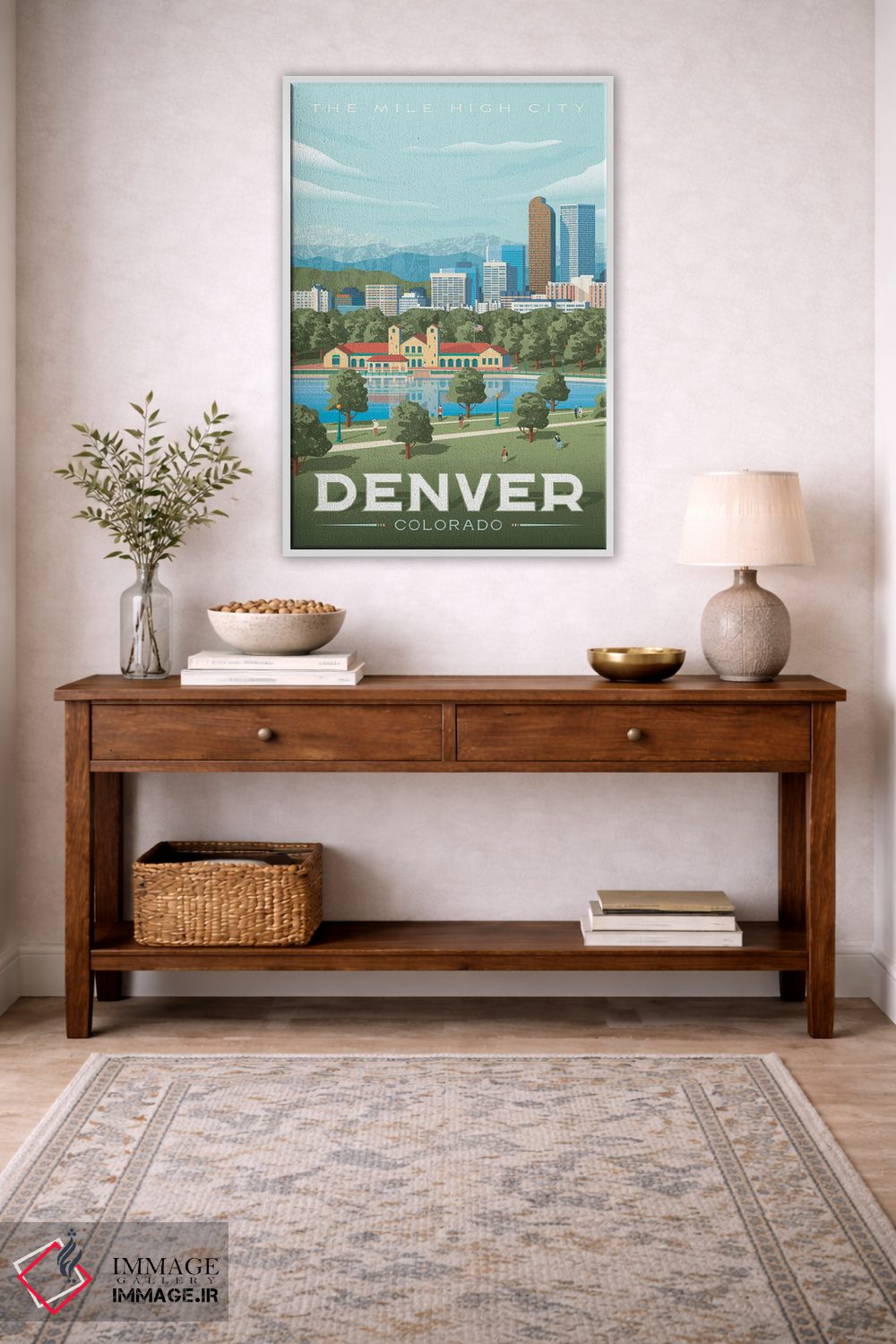 تابلو دکوراتیو تصویر سفر دنور کلرادو اثر اولا هوپ تراول پوسترز - D2W