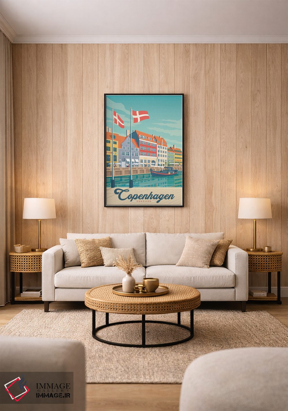تابلو دکوراتیو تصویر سفر کپنهاگ دانمارک اثر اولا هوپ تراول پوسترز - D2B
