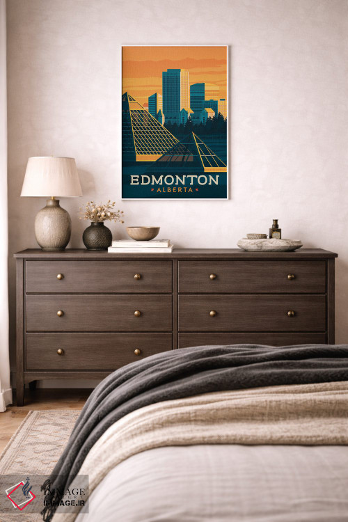 تابلو دکوراتیو ادمونتون آلبرتا کانادا اثر اولا هوپ تراول پوسترز - D2W