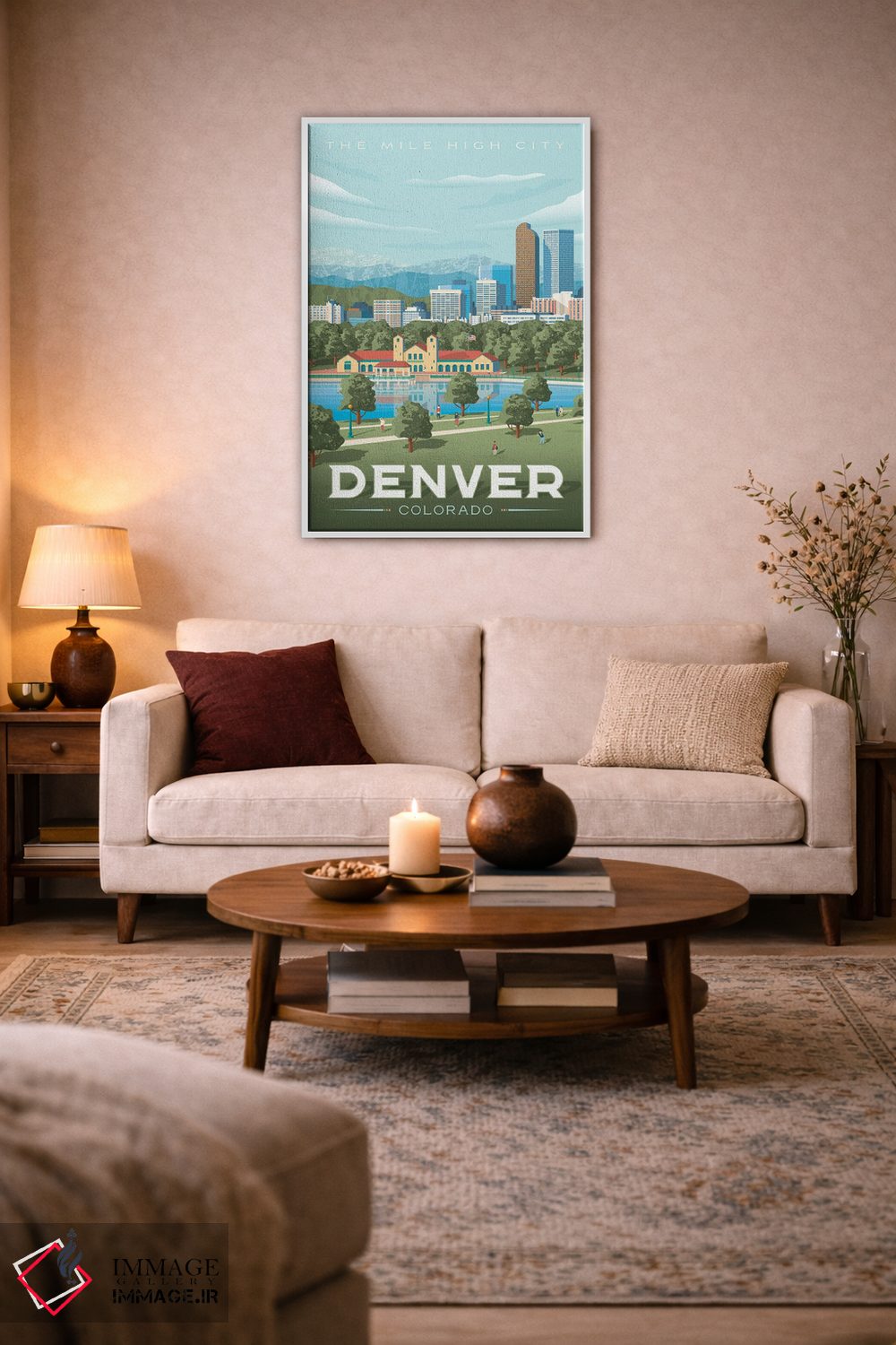 تابلو دکوراتیو تصویر سفر دنور کلرادو اثر اولا هوپ تراول پوسترز - D3W
