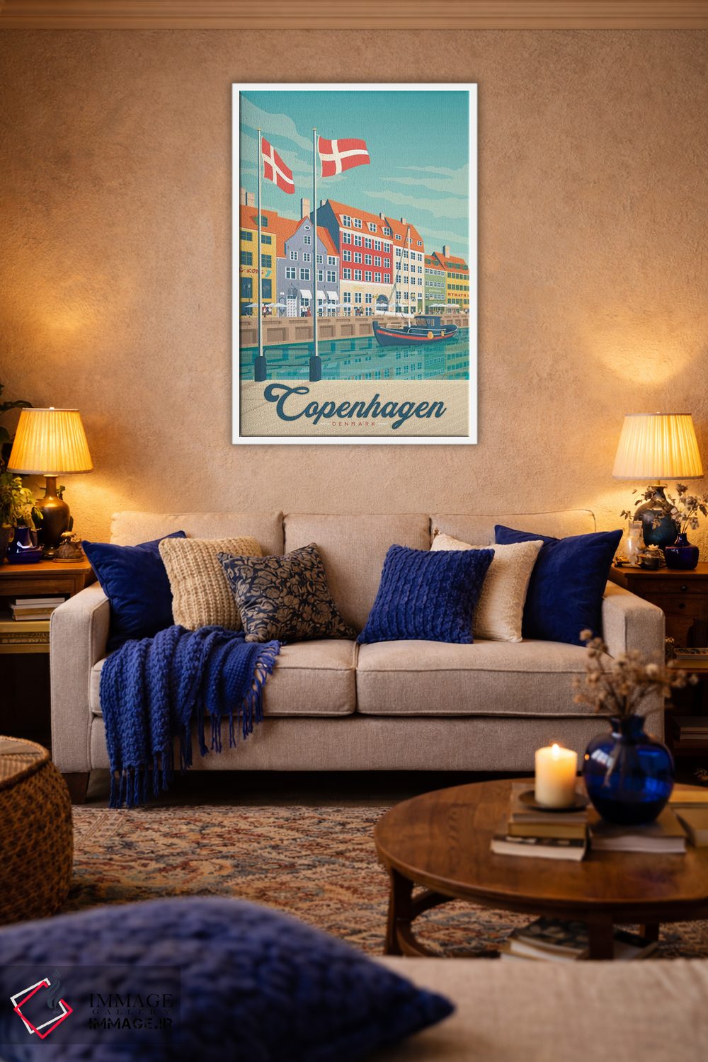 تابلو دکوراتیو تصویر سفر کپنهاگ دانمارک اثر اولا هوپ تراول پوسترز - D3W