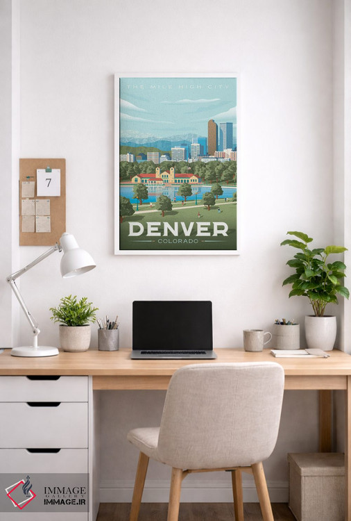 تابلو دکوراتیو تصویر سفر دنور کلرادو اثر اولا هوپ تراول پوسترز - D4W