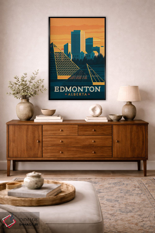 تابلو دکوراتیو ادمونتون آلبرتا کانادا اثر اولا هوپ تراول پوسترز - D4B