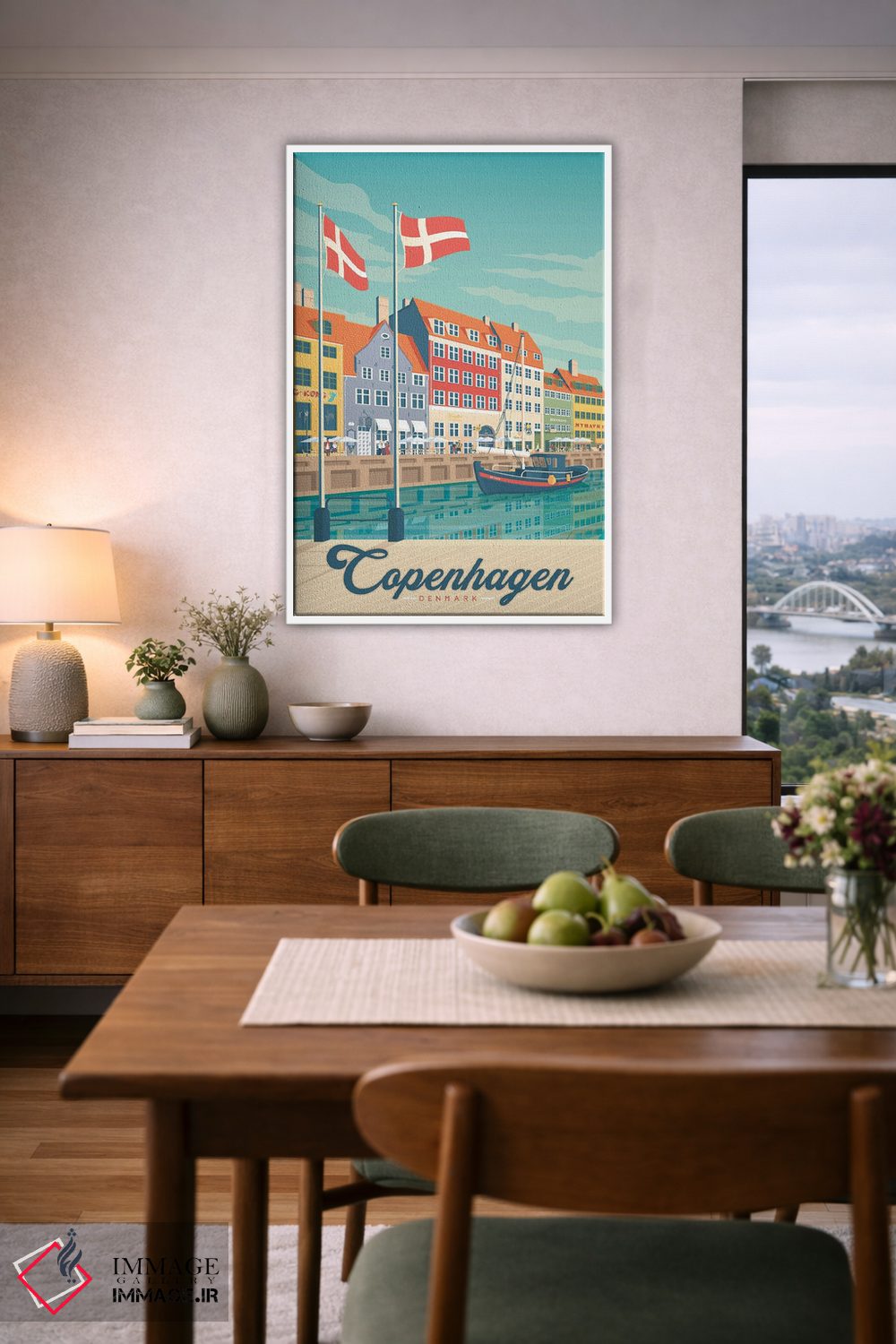 تابلو دکوراتیو تصویر سفر کپنهاگ دانمارک اثر اولا هوپ تراول پوسترز - D6W