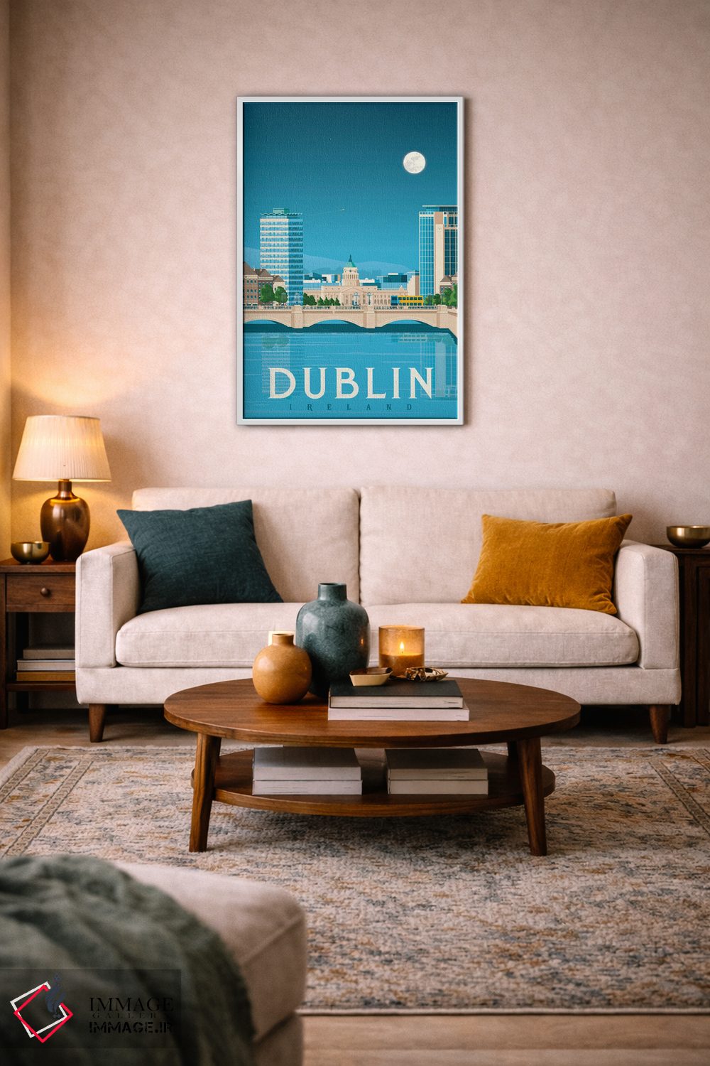 تابلو دکوراتیو دوبلین ایرلند اثر اولا هوپ تراول پوسترز - D3W
