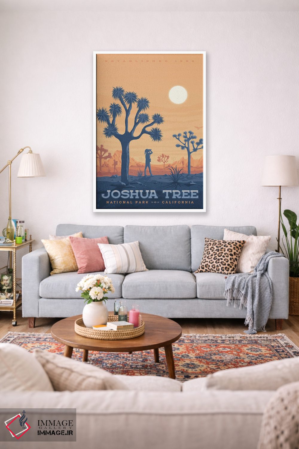 تابلو دکوراتیو پارک ملی جوشوا تری ایالات متحده اثر اولا هوپ تراول پوسترز - D1W