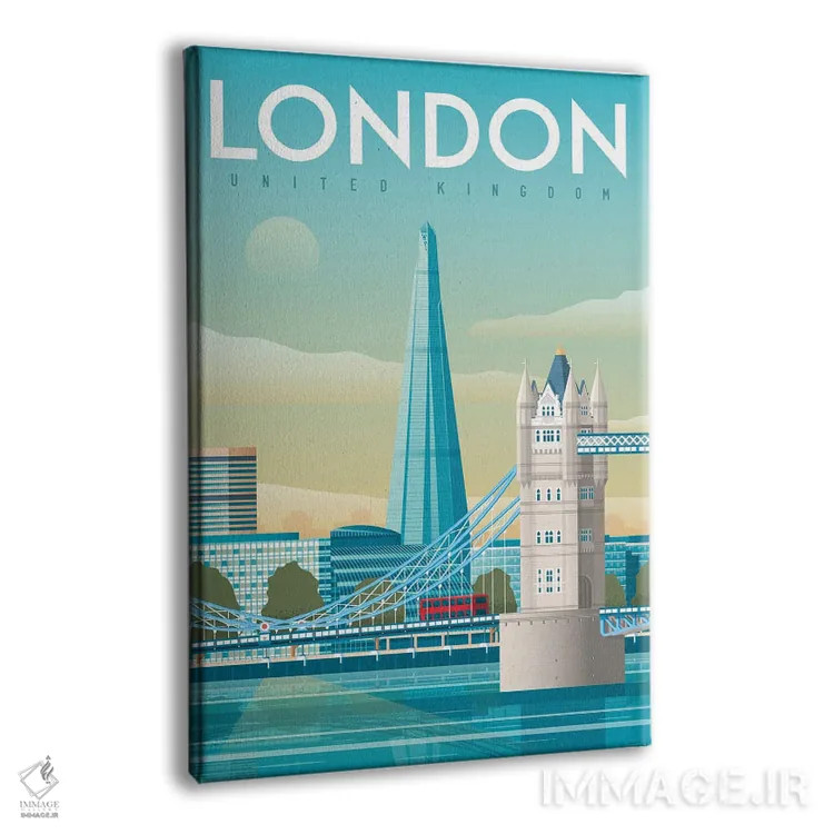 تابلو دکوراتیو لندن برج پل انگلستان اثر اولا هوپ تراول پوسترز - نمای پرسپکتیو محصول