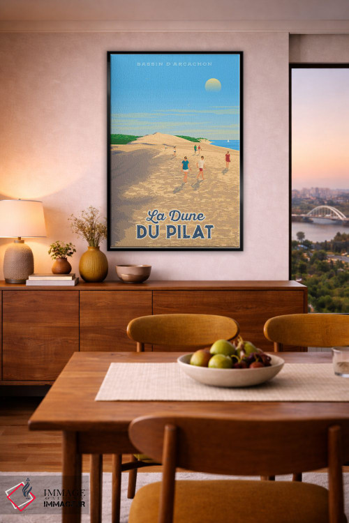 تابلو دکوراتیو تپه شنی دو پیلات فرانسه اثر اولا هوپ تراول پوسترز - D6B