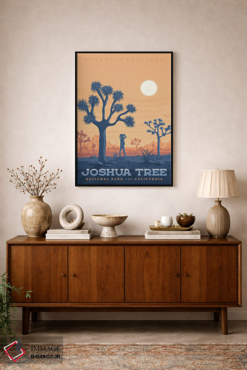 تابلو دکوراتیو پارک ملی جوشوا تری ایالات متحده اثر اولا هوپ تراول پوسترز - D2B