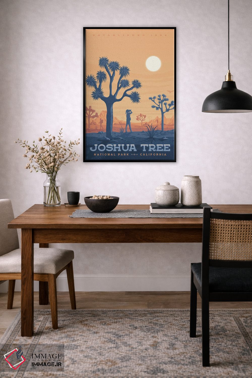 تابلو دکوراتیو پارک ملی جوشوا تری ایالات متحده اثر اولا هوپ تراول پوسترز - D5B