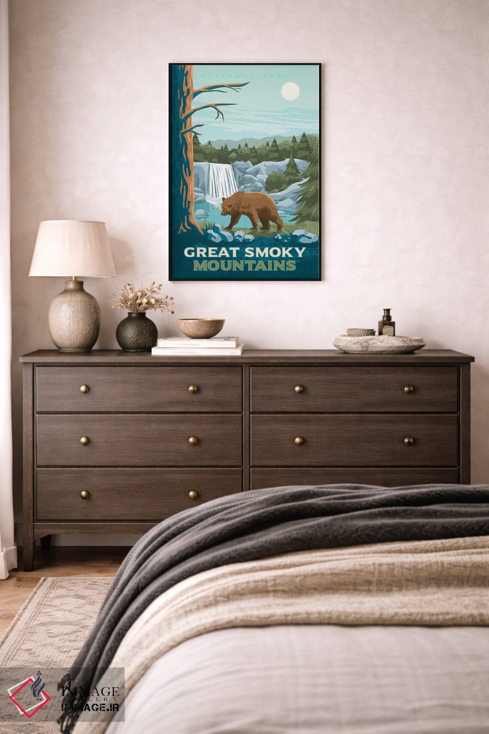 تابلو دکوراتیو پارک ملی کوه های بزرگ اسموکی اثر اولا هوپ تراول پوسترز - D5B